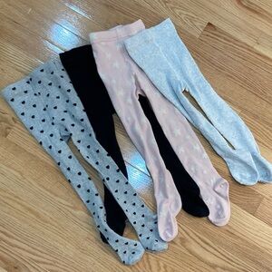 Toddler Warm Tights - Pink, Black, Gray